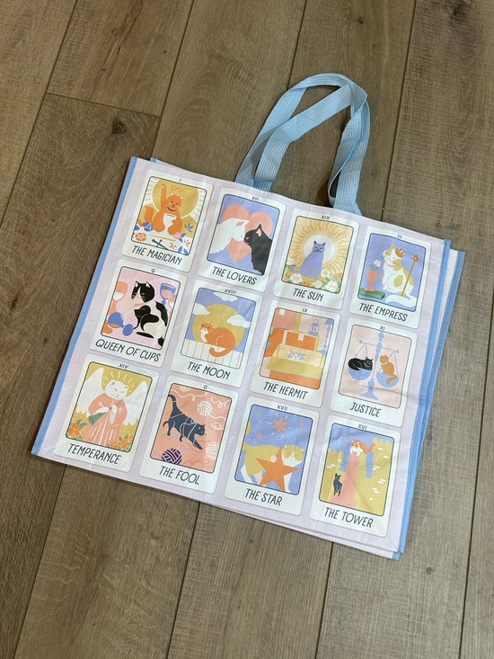 T.J.Maxx Handbags - Homegoods TJMaxx Marshalls Viral Cat Tarot Card Print Reusable Tote Bag NWOT